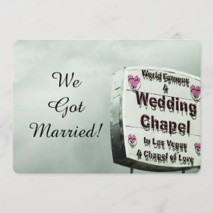 "Wir sind verheiratet" Las Vegas Hochzeit Ankünd Einladung