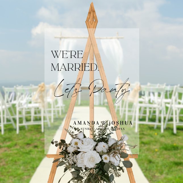 Wir sind Verheiratet, Party Hochzeit begrüßen zu d Acrylschild (Von Creator hochgeladen)