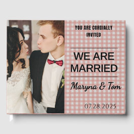 Wir sind Verheiratete Personalisiert-weiße und ros Gästebuch