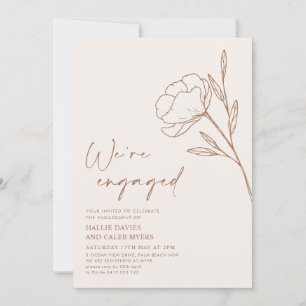 Wir sind Verlobt Boho Botanische Engagement Party Einladung
