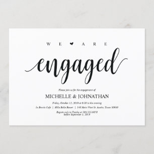 Wir sind verlobt, die Engagement Party lädt ein Einladung