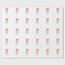 Wir sind verlobt hinzufügen Namensbuchstabe rot Bo Geschenkpapier