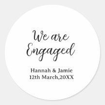 Wir sind verlobt name datum kalligrafiestilvoll