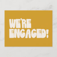 Wir sind Verlobt Retro Groovy Modern Yellow Budget