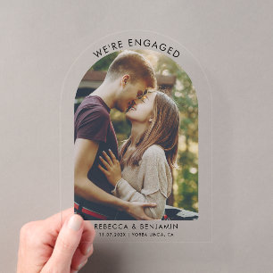 Wir sind verlobt - Save-the-Date-Foto Acryleinladungen
