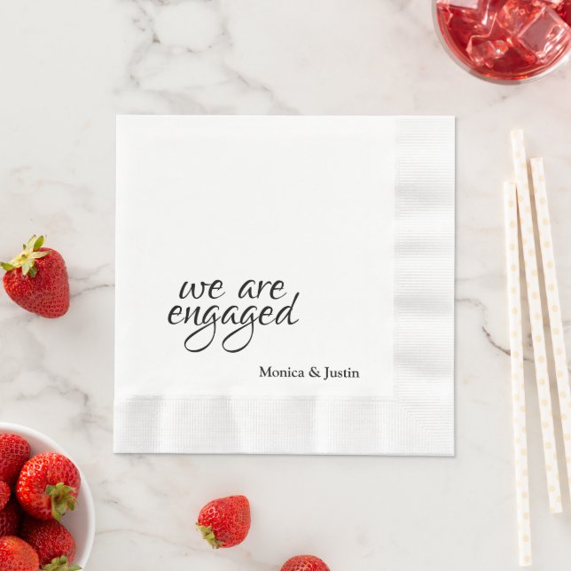 Wir sind Verlobt Serviette (Beispiel)