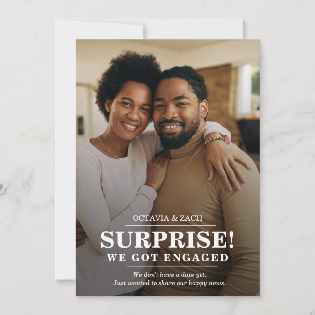 Wir sind Verlobte Ankündigung von Foto Verlobung (Vorderseite)