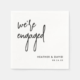 Wir sind Verlobte Engagement Party Napkins Serviette
