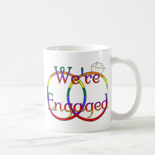 Wir sind Verlobte Rainbow-Hochzeitsringe Tasse