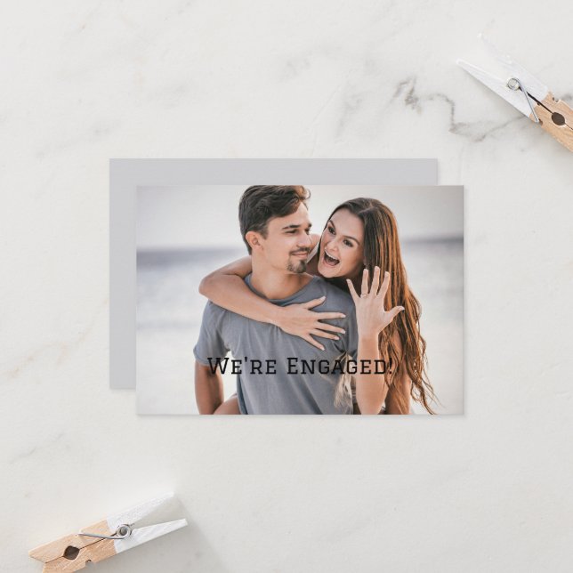 Wir sind Verlobte Verlobung Ankündigung (Vorderseite/Rückseite Beispiel)