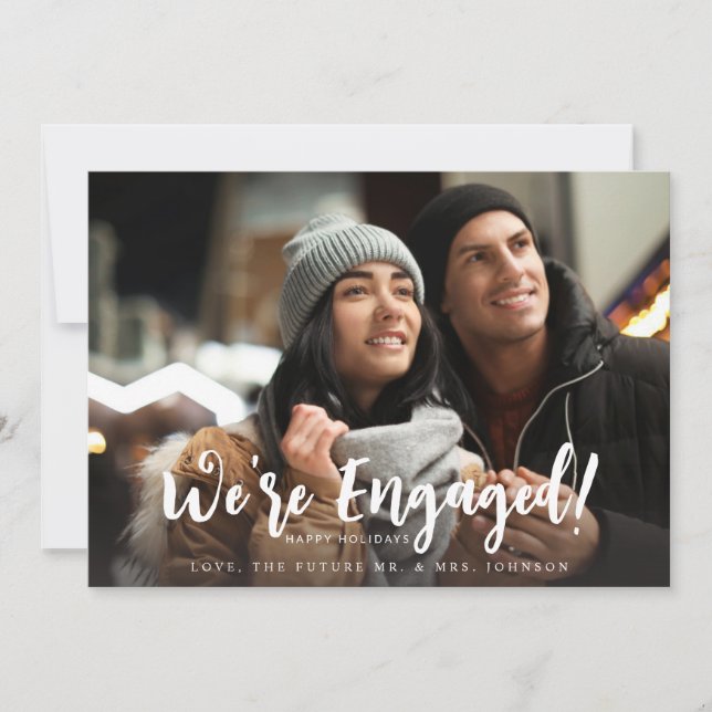 Wir sind Verlobtes Minimalistisches H-Foto (Vorderseite)