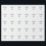 Wir sind verlobtes Paar Name romantisch stilvoll e Geschenkpapier<br><div class="desc">Design</div>