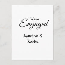 Wir sind verlobtes Paar Name romantisch stilvoll e