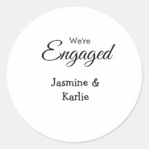 Wir sind verlobtes Paar Name romantisch stilvoll e