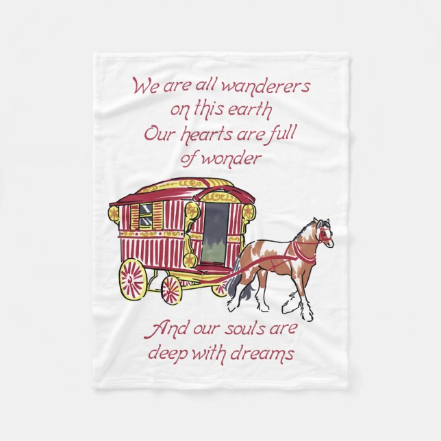 Wir sind Wanderer Fleecedecke (Vorderseite)