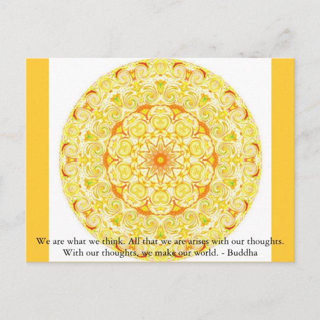 Wir sind, was wir denken. All das, was wir sind, e Postkarte (Vorderseite)