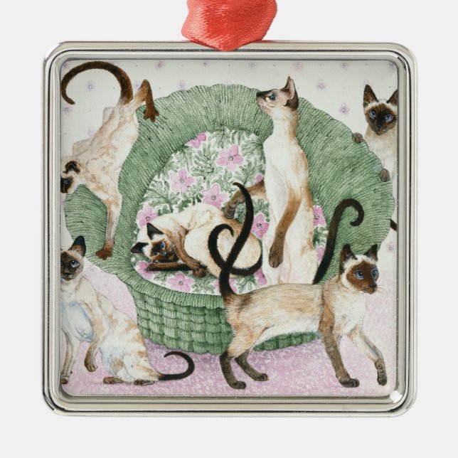 Wir sind wenn Sie bitte siamesisch Ornament Aus Metall (Vorne)