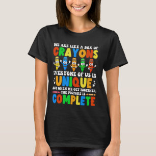 Wir sind wie eine Schachtel Crayons zurück zum Sch T-Shirt