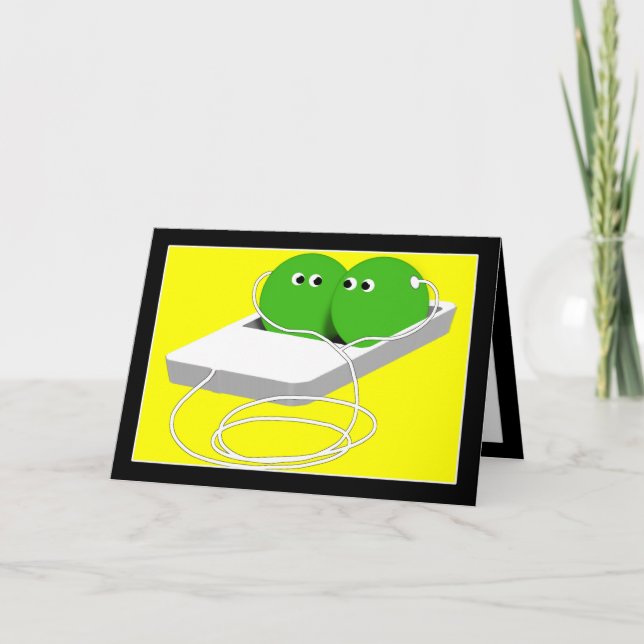 Wir sind wie zwei Erbsen in einem Pod Karte (Vorderseite)