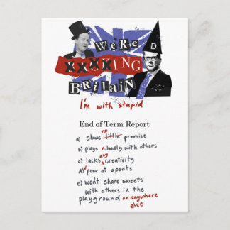wir sind xxxx Großbritannien, ich bin mit dumm Postkarte