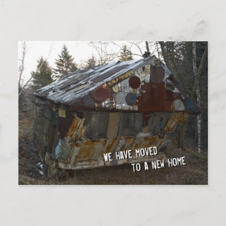 Wir sind zu einer neuen Zuhause übergegangen | Arc Ankündigungspostkarte