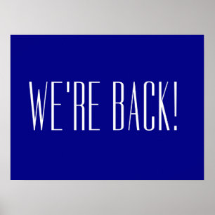 Wir sind zurück Blau Poster