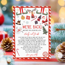 Wir sind zurück Elfen Ankunft Brief Hallo Weihnach Einladung
