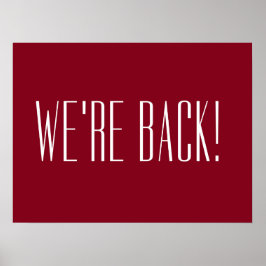 Wir sind zurück rot poster