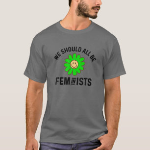 Wir sollten alle Feministen sein - 70er Retro Nied T-Shirt