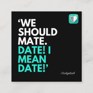 WIR SOLLTEN MASSE MACHEN QUADRATISCHE VISITENKARTE