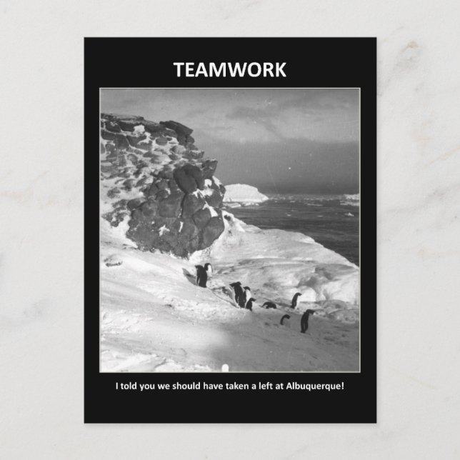 "Wir sollten uns einen verlassen haben" Postkarte (Vorderseite)