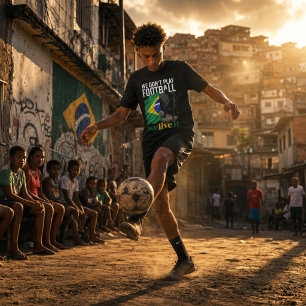 Wir spielen nicht Fußball, wir leben ihn Brasilien T-Shirt