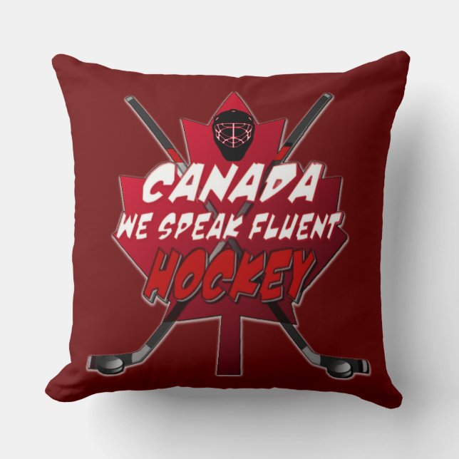 Wir sprechen den Fluent Hockey Canada Spaß Kissen (Vorderseite)
