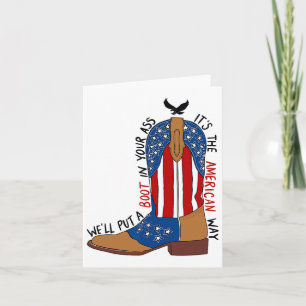 Wir stecken einen Stiefel in dein Western Cowgirl Karte