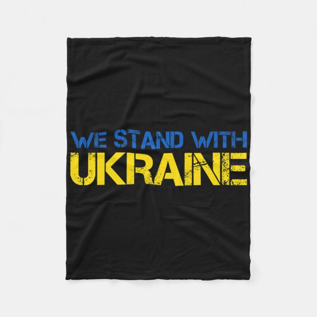 Wir stehen mit der Ukraine 2  Fleecedecke (Vorderseite)
