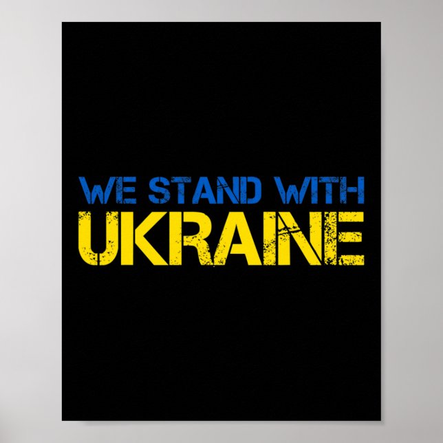 Wir stehen mit der Ukraine 2  Poster (Vorne)