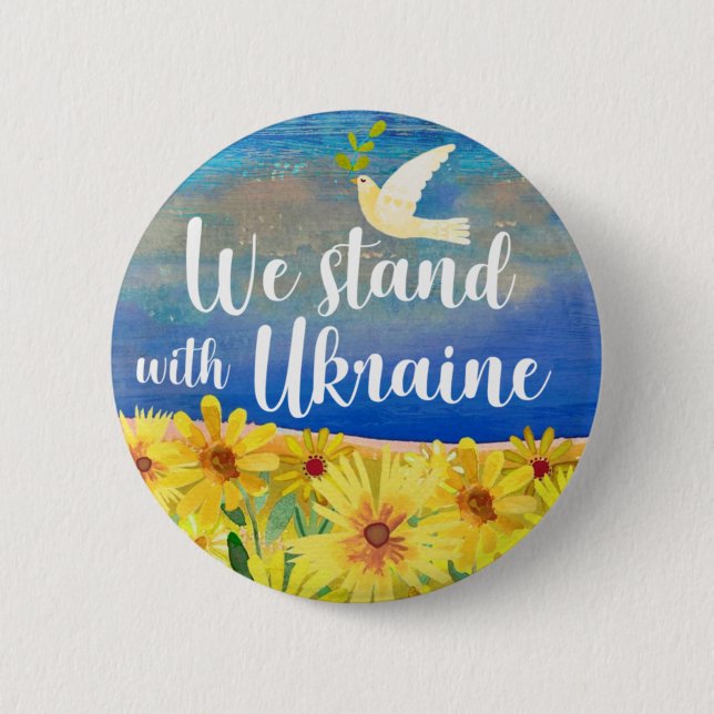 WIR STEHEN MIT DER UKRAINE BUTTON (Vorderseite)