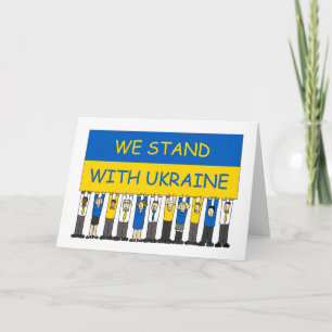 Wir stehen mit der Ukraine Karte