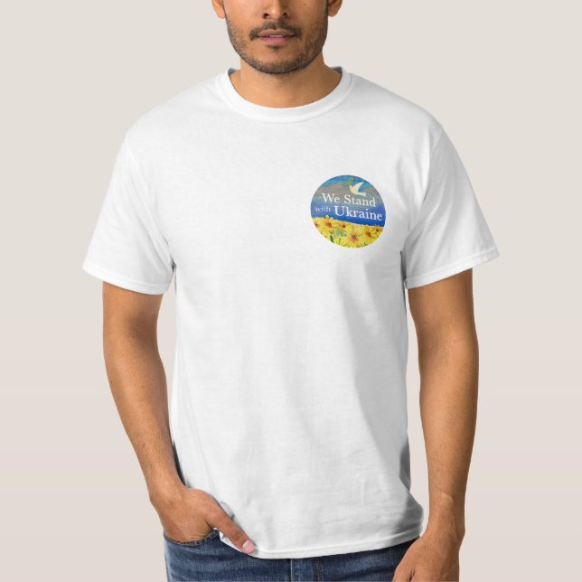 Wir stehen mit der Ukraine - Männer-T - Shirt (Vorderseite)