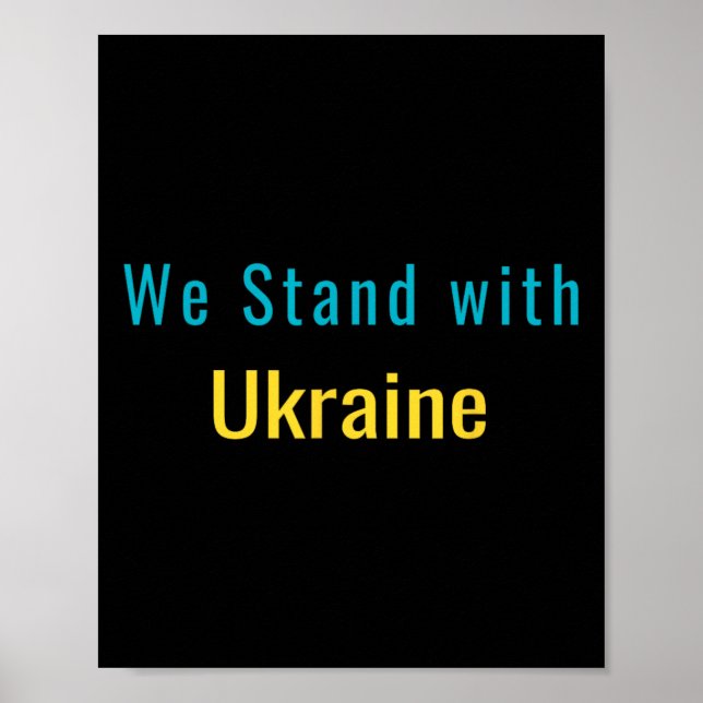Wir stehen mit der Ukraine  Poster (Vorne)