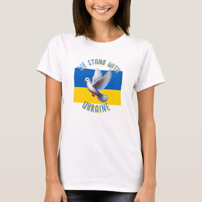Wir stehen mit der Ukraine T-Shirt (Vorderseite)