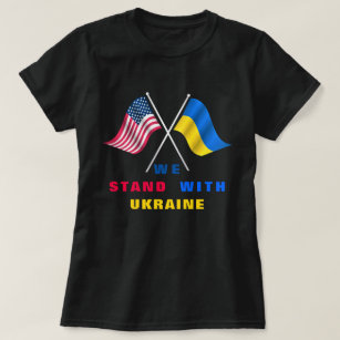 Wir stehen mit der Ukraine - US-Flagge - ukrainisc T-Shirt
