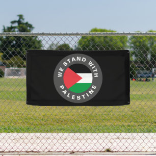 Wir stehen mit palästinensischer Zoll-Text-Flagge Banner