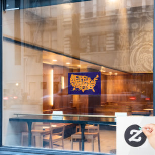 Wir stehen zusammen fensteraufkleber