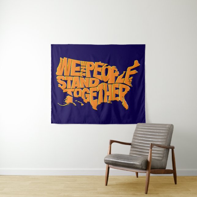 Wir stehen zusammen wandteppich (Beispiel (Horizontal))