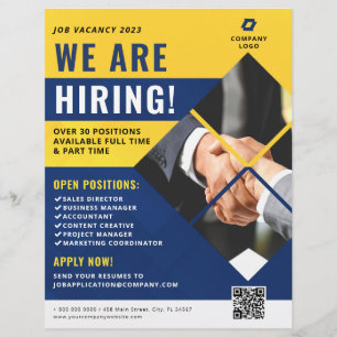 Wir stellen Business Company Foto QR Code ein Flyer