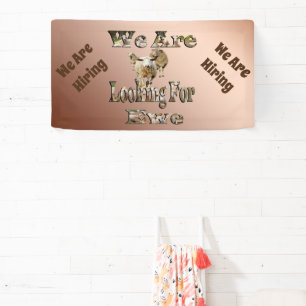 Wir Stellen Ein, Lustiger Schaf-Wortwitz, Banner