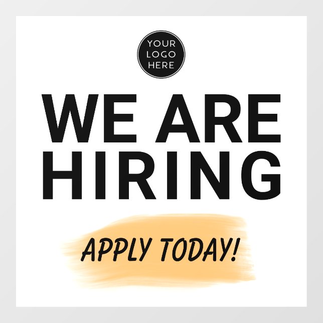 Wir stellen uns heute für das Geschäftsfenster ein Fensteraufkleber (Blatt)