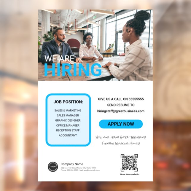 Wir stellen unser Team Custom BUSINESS Logo zusamm Fensteraufkleber (Blatt 2)