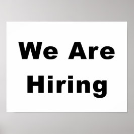 Wir stellen Werbung für Geschäftsfenster ein Poster